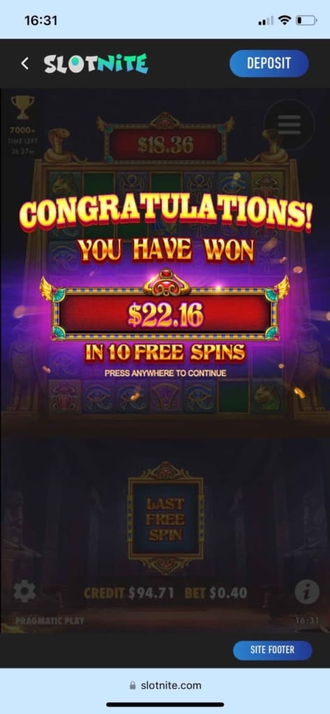 Slotnite Casino Screen