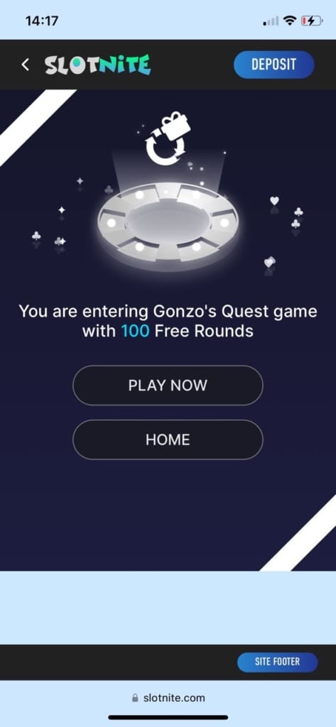 Slotnite Casino Screen