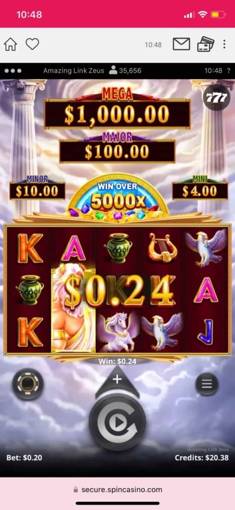 Spin Casino Screen