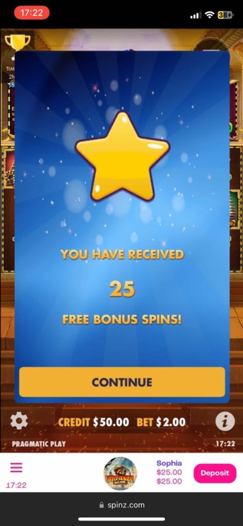 spinz casino games