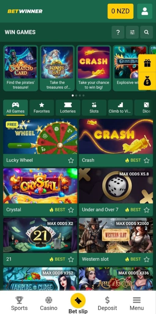 betwinner games