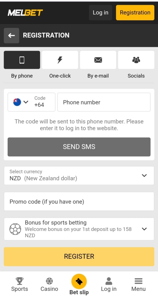 MelBet Registration
