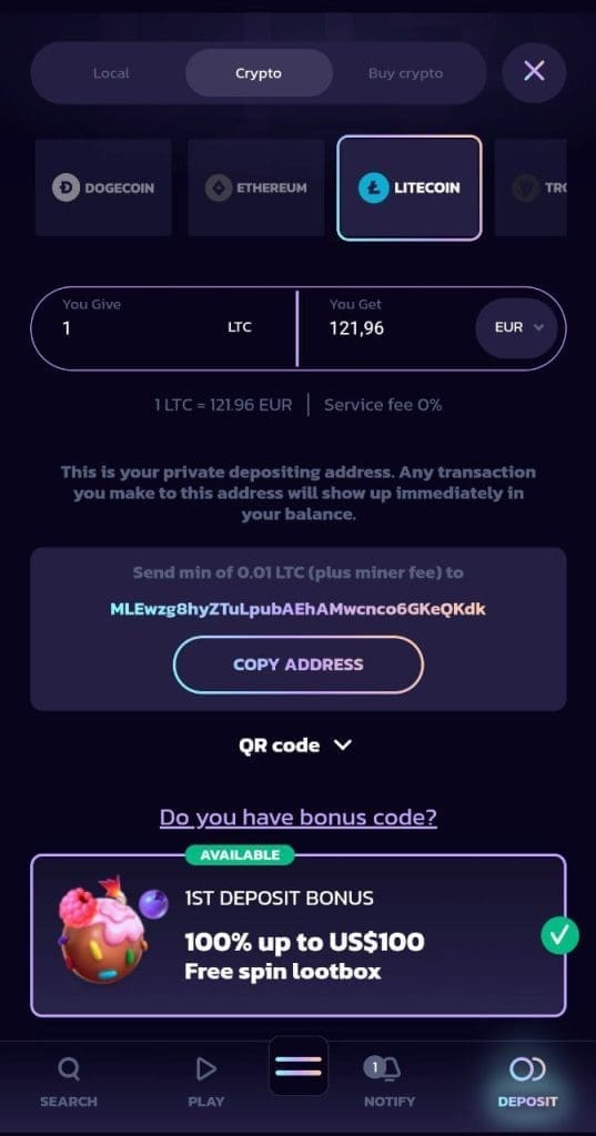 21bit Casino Payment