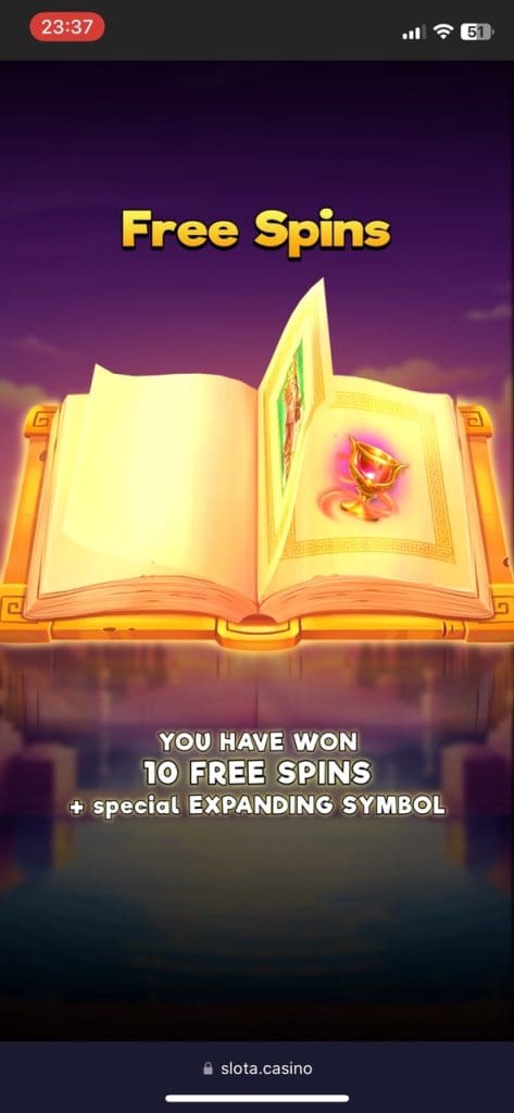 Slota Casino free spins